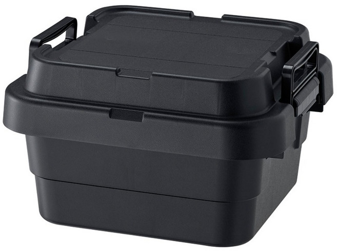 RISU TRUNK CARGO 二代 戶外掀蓋式耐壓收納箱 日本製 淺型 TC-30S LOW, 炭黑色, 1個