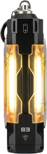 Wuben 1300流明 109米 便攜手電筒 E8 EDC, 黑色, 1個