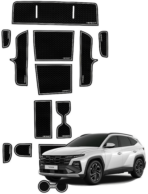 VENDICT Tucson NX4 小改款 防滑抗噪墊組, 黑色