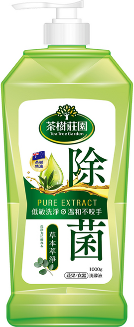 farcent 花仙子 茶樹莊園雙效蔬果食器洗滌液 草本萃淨, 1kg, 1個