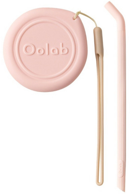 Oolab 良杯製所 吉拿棒系列摺疊吸管收納組, 粉紅色, 1套