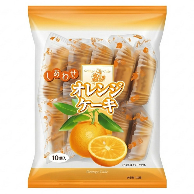 Shiawasedou 幸堂 柳橙蛋糕, 185g, 1袋