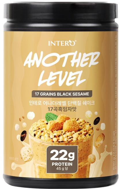 INTERO Another Level 17穀黑芝麻蛋白奶昔, 1個, 630g