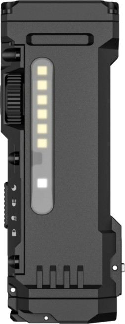 Wuben EDC 磁吸手電筒 1500流明 205m 主燈聚泛光 RGB側燈 X4, 黑色, 1個