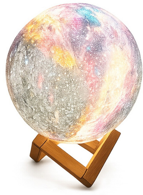 QIDINA 奇蒂娜 爆紅款仿真銀河宇宙星球拍拍燈小夜燈 I 20cm, 銀河