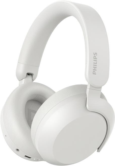 PHILIPS 飛利浦 降噪藍牙耳罩耳機, 柔霧白, TAH8000