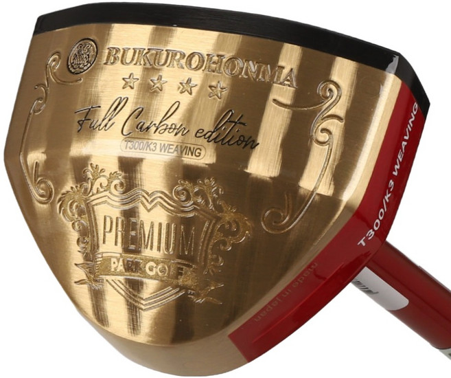 BUKURO HONMA 4星全碳纖維木桿公園高爾夫球桿 紅色 830mm B5FUCE06, 90度, L
