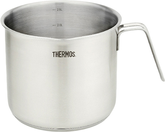 THERMOS 膳魔師 不鏽鋼彎柄牛奶鍋 湯鍋 MLK-S16B, 銀色, 1個, 16cm