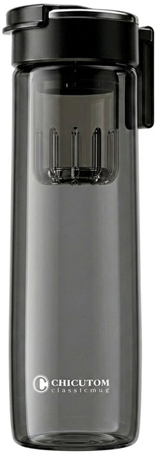 CHICUTOM 奇古堂 Tritan磁彈泡茶杯 茶水分離 泡茶壺 磁吸濾網 泡茶水壺, 黑色, 1個, 800ml