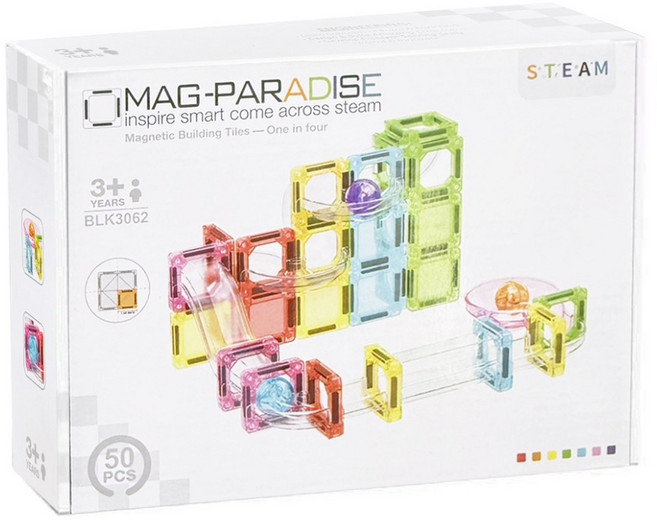 MAG-PARADISE STEAM軌道磁力片, 混和顏色, 1套