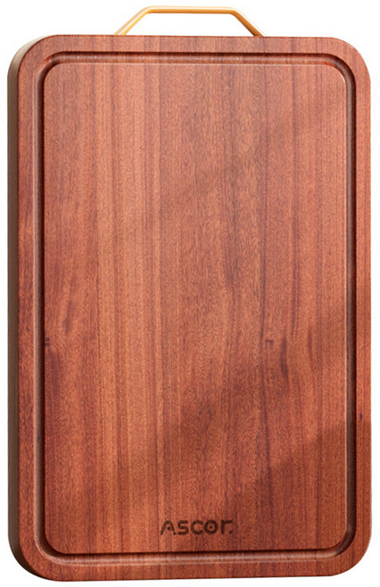Ascor 艾仕可 烏檀木加厚實木砧板 雙面可用, Wood Grain, 1個