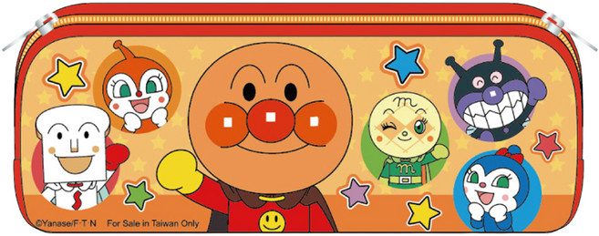 ANPANMAN 麵包超人 筆袋 麵包超人與夥伴們, 橘色, 1個