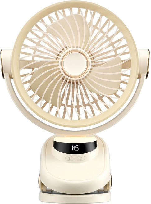 COOLIX 智能數顯360度旋轉桌面風扇, 白色, 656