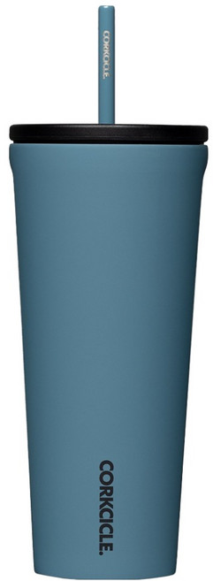 CORKCICLE. 酷仕客 吸管保冷保溫不鏽鋼隨行杯, 710ml, 1個, 風暴藍