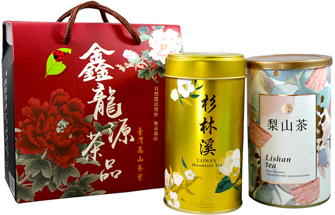 龍源茶品 鑫龍源 茶葉禮盒, 1套, 醇韻梨山烏龍 + 有機烏龍