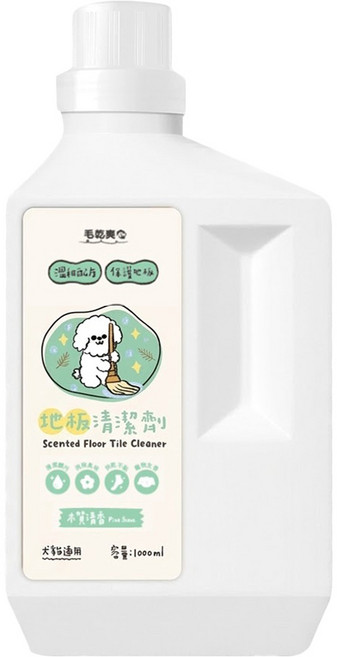 CAPTAIN MAO 毛班長 毛乾爽 地板清潔劑 木質清香, 1個, 1L