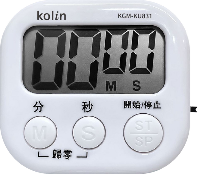 Kolin 歌林 超大螢幕計時器, 白色, 1個