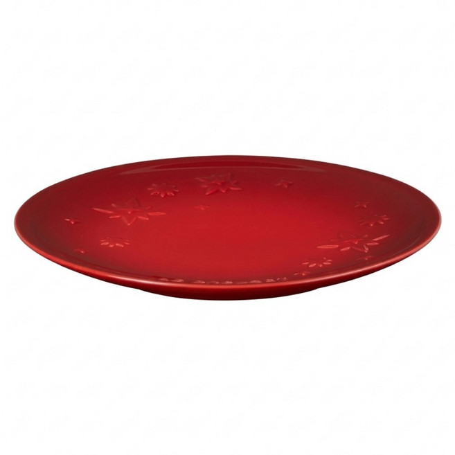 LE CREUSET 星塵之光 圓盤, 櫻桃紅, 1個
