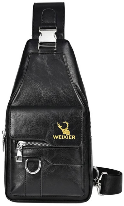 WEIXIER 男士單肩胸包/多功能手機腰包