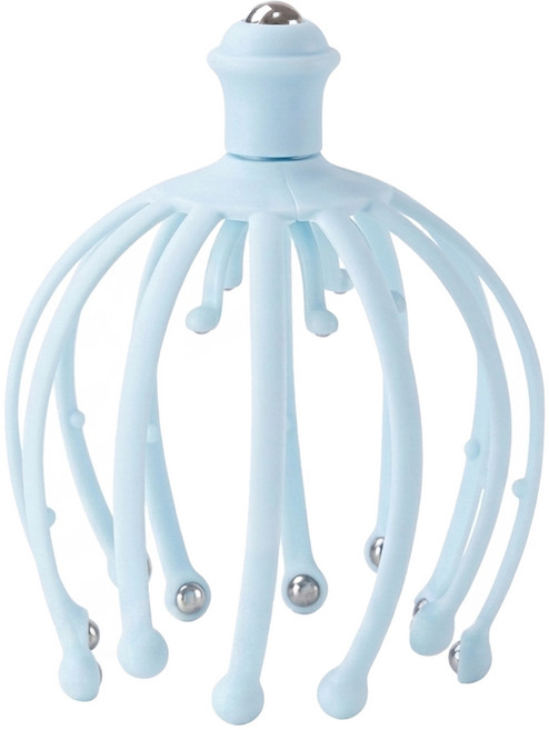 SPORT PLUS 18爪頭部按摩器, 1個, 藍色