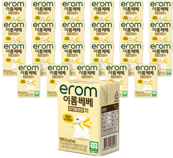 erom Bébé 有機大麥茶, 24個, 125ml