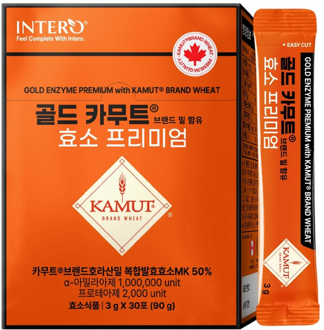 KAMUT Intero 黃金品牌餐酵素 優質款 30入, 90g, 1個
