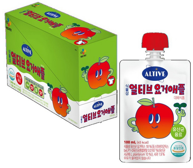 Altive 植物性乳酸菌飲品 優格蘋果, 10個, 100ml