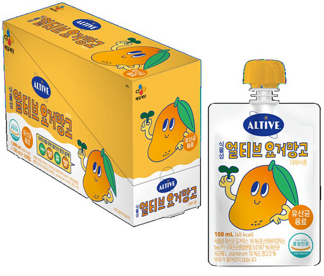 Altive 植物性乳酸菌飲品 優格芒果, 100ml, 10個