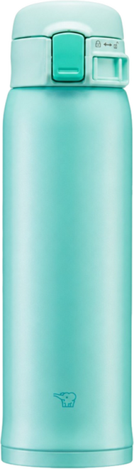 ZOJIRUSHI 象印 超輕量彈蓋式不銹鋼真空保溫杯 SM-SR48E, 湖水綠, 1個, 480ml