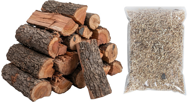 KC WOOD 嚴選老欉台灣龍眼木 附助燃木屑, 5kg, 1個