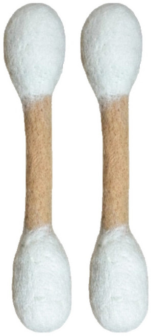 毛皇上 巨大貓薄荷棉花棒 15cm, 白色 + 卡其色, 2個