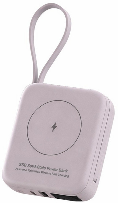 Meet Mind 7合1無線快充雙PD固態防爆行動電源 10000mAh Lightning + Type-C + USB, 暮光紫, H20