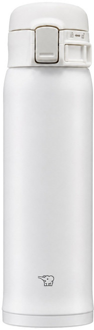ZOJIRUSHI 象印 超輕量彈蓋式不鏽鋼真空保溫保冷杯 SM-SR60E, 簡潔白, 1個, 600ml