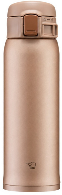 ZOJIRUSHI 象印 超輕量彈蓋式不鏽鋼真空保溫保冷杯 SM-SR60E, 香檳金, 1個, 600ml