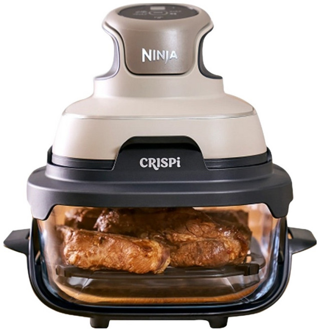 NINJA Crispy 多功能玻璃氣炸鍋 3.8L + 1.4L 套裝, FN100KRSD1, 石紋