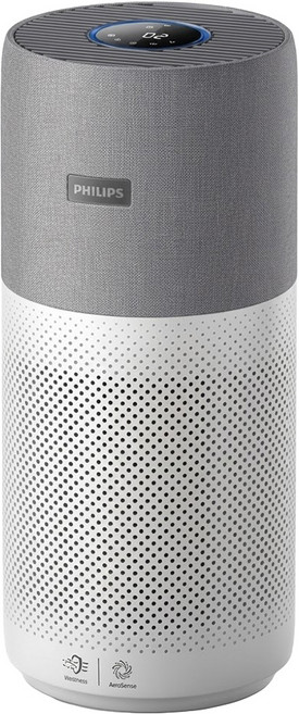 PHILIPS 飛利浦 奈米級空氣清淨機 升級版 360度高效過濾 AC2936/86, 白灰色
