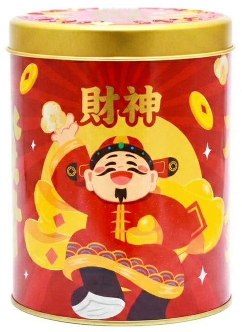 mille 米樂 繽紛爆米花 發財有錢財神罐 焦糖口味, 195g, 1罐