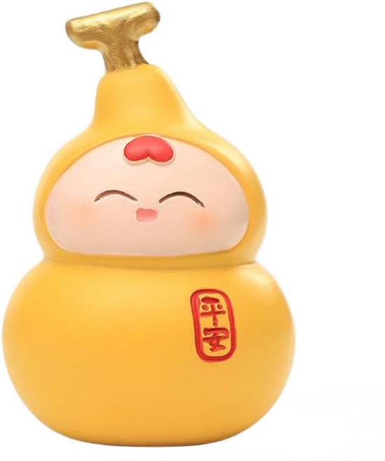Couselect 福祿葫蘆桌面擺件 平安福, 黃色