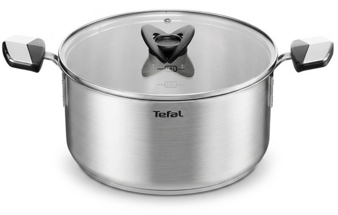 Tefal 特福 精銳系列 雙耳湯鍋 + 蓋, 不鏽鋼, 1套, 24cm