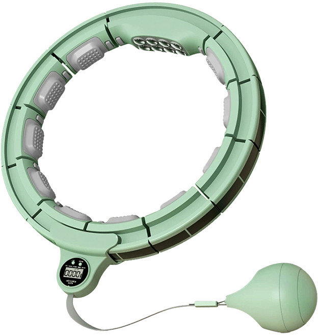 Aura 磁石按摩智能計數呼啦圈, 綠色, 1個, 1760g