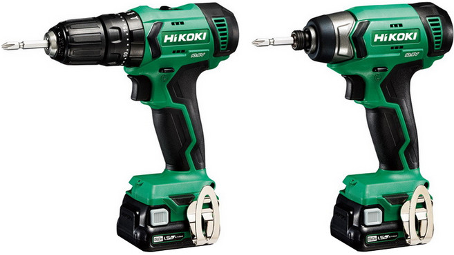 HiKOKI 12V 有刷雙機組 震動電鑽 + 衝擊起子, 1套