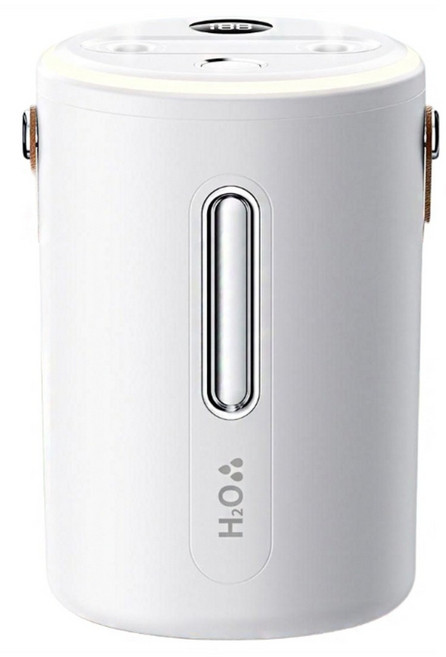Kyhome 雙噴霧靜音加濕器/空氣淨化水氧機/無線納米噴霧機 1L, 冰雪白, JS04