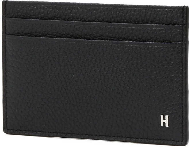 HAZZYS Logo裝飾牛皮卡夾