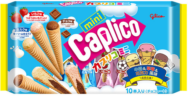 glico 格力高 Caplico 綜合迷你甜筒餅乾, 91g, 1袋