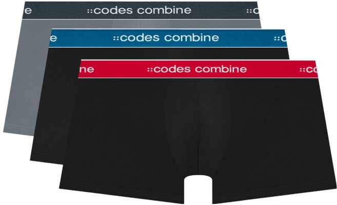 codes combine innerwear Active Air 彩色腰帶四角褲 3件組