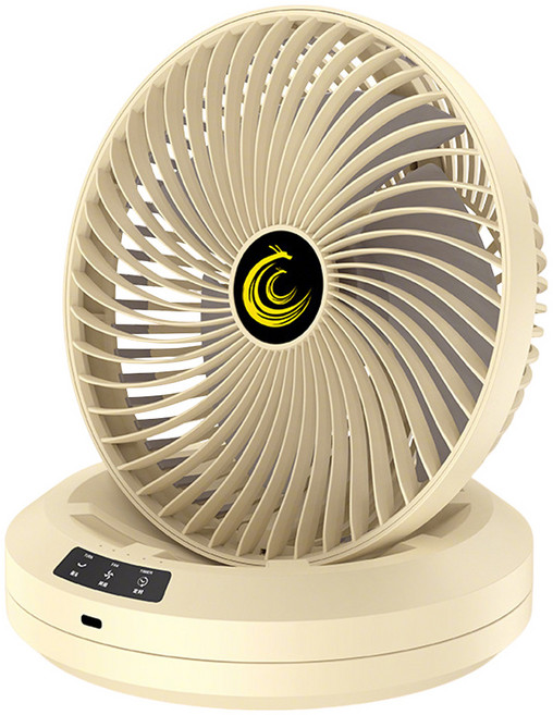 Aura 壁掛循環風扇 桌立兩用電風扇 卡其色, CYKE-F1
