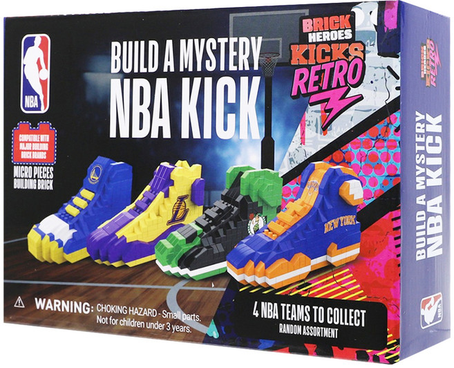 NBA HP25056 Retro系列驚喜盒 球隊積木鞋 款式隨機, 1個