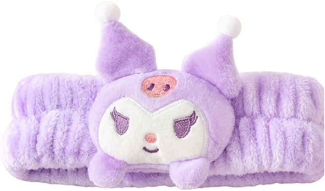 Sanrio 三麗鷗 酷洛米 3D毛絨洗臉髮帶髮帽, 1個, 紫色
