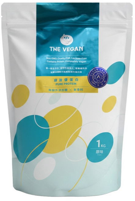 THE VEGAN 樂維根 極致植物優蛋白 原味, 1kg, 1個