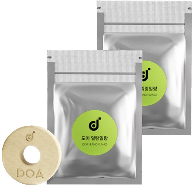 Doa 香氛熊車用擴香補充包, 2個, 依蘭依蘭